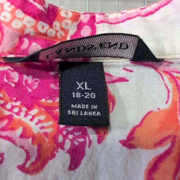 Lands' End lightweight floral print cotton top, size XL - Picture 5 of 9